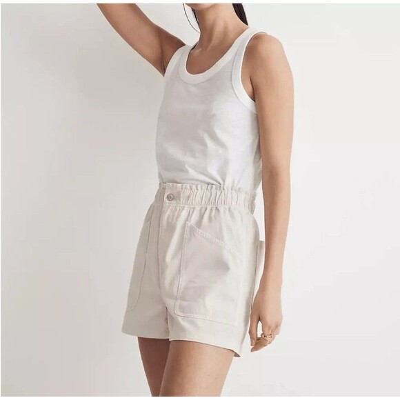 Madewell Denim Pull-On Paperbag Utility Shorts: Garment-Dyed Edition Size 24 - Picture 3 of 9
